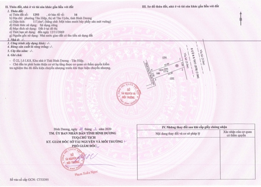 Bán đất mặt tiền đường tân hiệp 17 khu nhà ở thái bình dương phường tân hiệp tân uyên bình dương