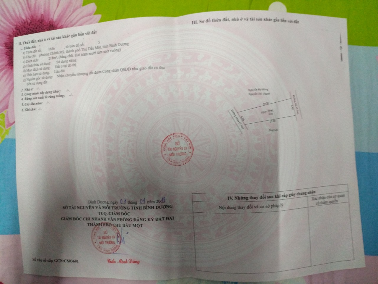 Bán đất hai mặt tiền đường nhựa, nhánh đường nguyển văn lộng, phường chánh mỹ, thành phố thủ dầu một bình dương