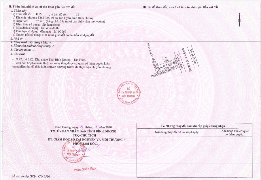 Bán nhà khu dân cư thái bình dương mặt tiền đường tân hiệp 17 phường tân hiệp thị xã tân uyên bình dương