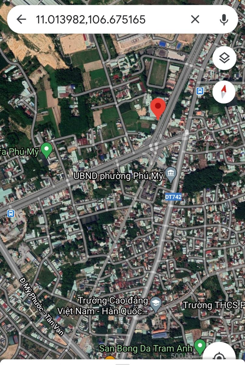 Bán đất mặt tiền đường hùng vương phường phú mỹ thành phố thủ dầu một bình dương