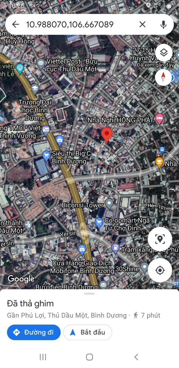 Bán đất mặt tiền hẽm 17 huỳnh văn lũy phường phú lợi thành phố thủ dầu một bình dương