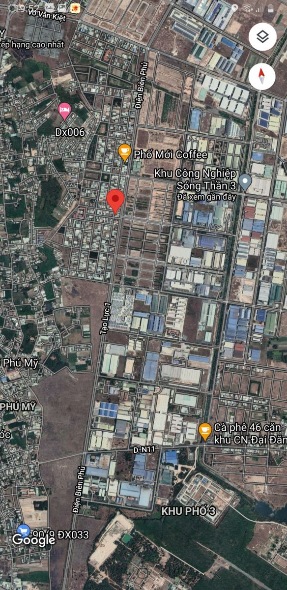 Bán đất mặt tiền đường D12 khu tái định cư phú mỹ phường phí tân thành phố thủ dầu một bình dương