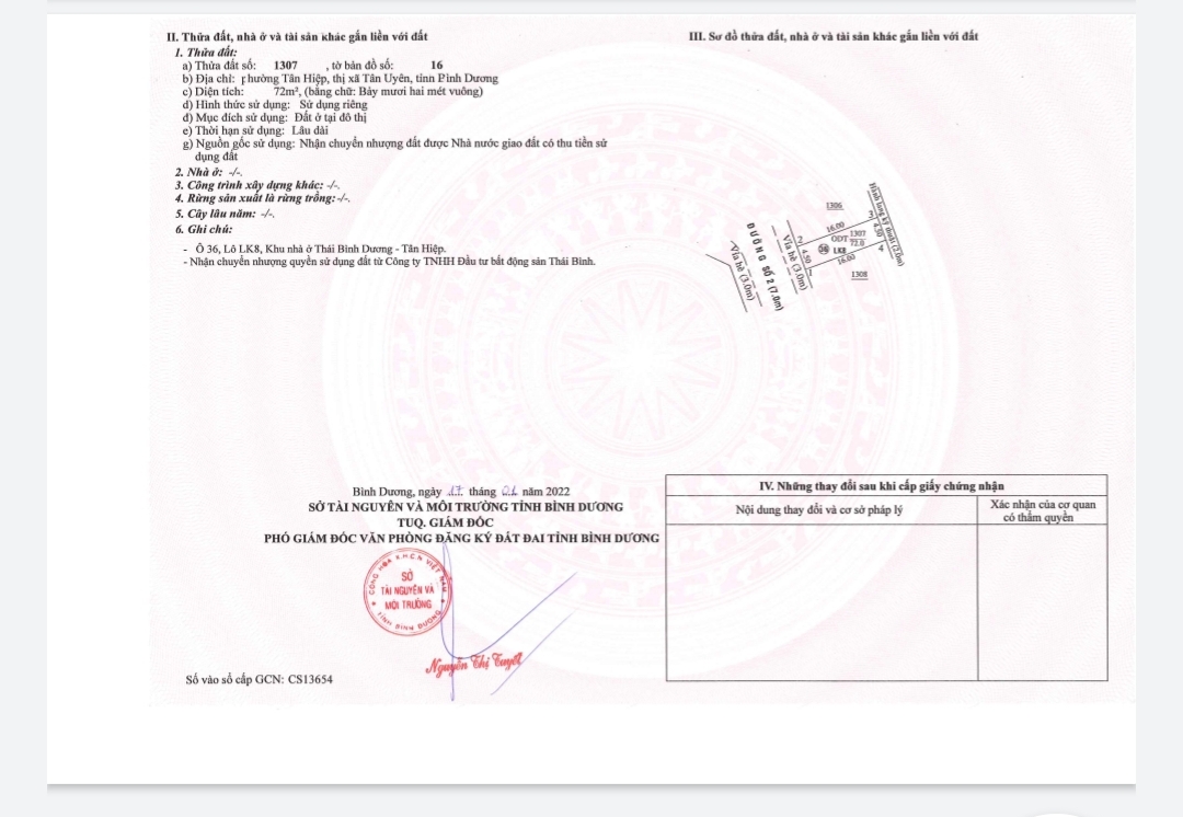 Bán đất mặt tiền đường số 2, khu dân cư thái bình dương, đường tân hiệp 17, phường tân hiệp, tân uyên, bình dương