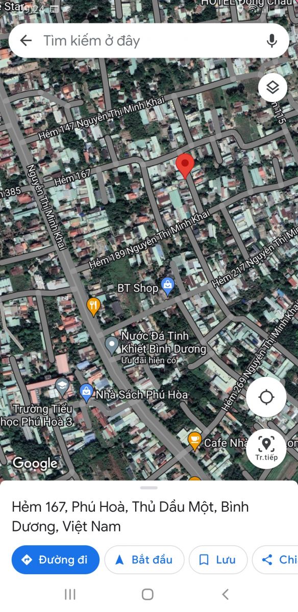 Bán nhà mặt tiền đường nhánh hẽm 167 nguyển thị minh khai khu phố 9 phường phú hòa thành phố thủ dầu một bình dương 