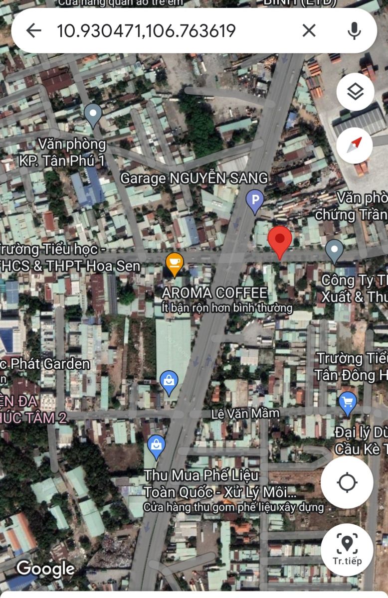 Bán đất mặt tiền đường nguyển thị minh khai, phường đông hòa, thành phố dỉ an, bình dương
