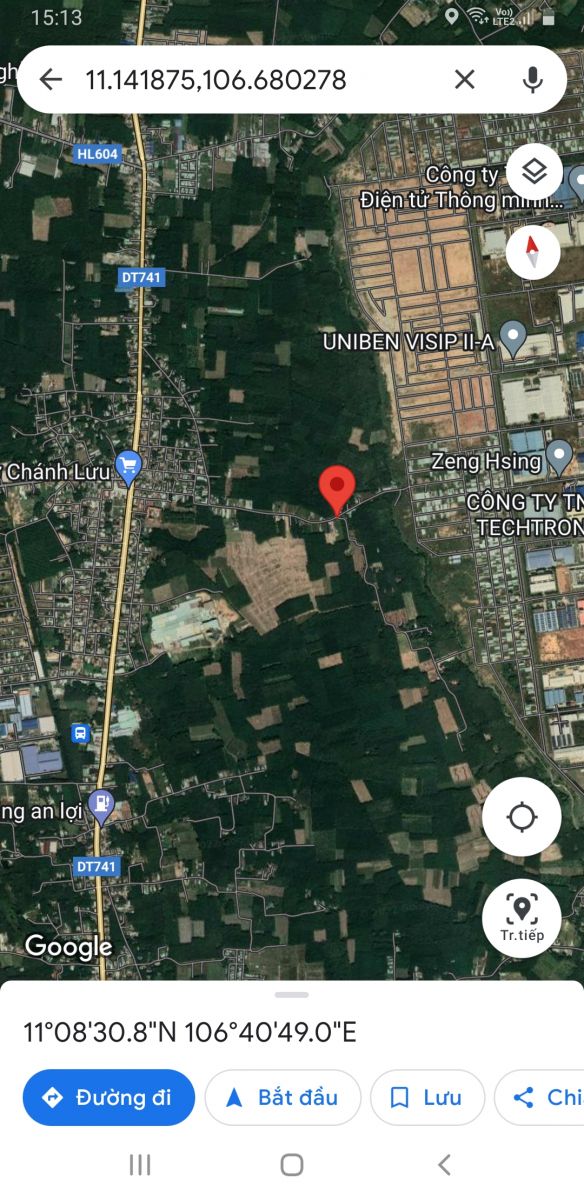 Bán đất mặt tiền đường chánh phú hòa vĩnh tân, phường phú chánh, thị xã bến cát, bình dương