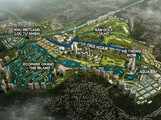 Điểm nhấn không gian mặt nước tại Ecopark Grand The Island